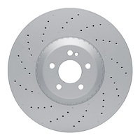 920-63195 GEOMET Drilled Hi-Carbon Alloy Brake Rotor [Coated], Fits Select Mercedes-Benz, Position: Front