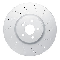920-63197 GEOMET Drilled Hi-Carbon Alloy Brake Rotor [Coated], Fits Select Mercedes-Benz, Position: Front