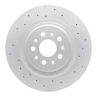 920-79013 GEOMET Drilled Hi-Carbon Alloy Brake Rotor [Coated], Fits Select Maserati, Position: Rear