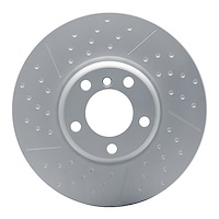 940-31108A GEOMET Dimpled & Slotted Hi-Carbon Alloy Brake Rotor [Coated], 2012-2021 BMW, Position: Front