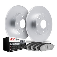 9502-02001 GEOMET Brake Rotors w/5000 Advanced Brake Pads Kit, 1970-1976 Porsche, Position: Rear