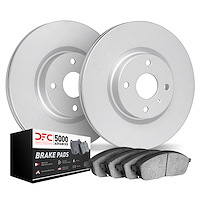 9502-84002 GEOMET Brake Rotors w/5000 Advanced Brake Pads Kit, 2005-2011 Lotus, Position: Front