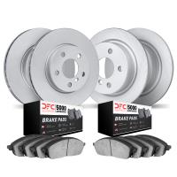 9504-32014 GEOMET Brake Rotors w/5000 Advanced Brake Pads Kit, 2015-2019 Multiple Makes/Models, Position: Front and Rear