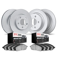 9504-74005 GEOMET Brake Rotors w/5000 Advanced Brake Pads Kit, 2015-2021 Multiple Makes/Models, Position: Front and Rear