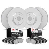 9504-84000 GEOMET Brake Rotors w/5000 Advanced Brake Pads Kit, 2005-2011 Lotus, Position: Front and Rear