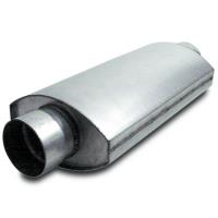 Split Flow Oval Muffler 2-1/2" Dia. Inlet/Outlet
