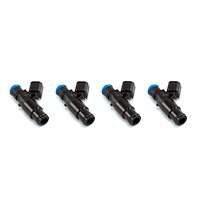 1300.48.14.14B.4 1340cc Fuel Injector Set, 48 mm Length, 14 mm Black Bottom, 14 mm Lower O-Ring