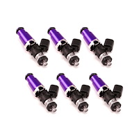 1300.60.14.D.6 1340cc Fuel Injector Set, 60 mm Length, 14 mm Purple Top, Denso Lower Cushion
