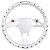 SW015SL Gladiator Machined Aluminum Ultra Lightweight Racing Steering Wheel [Silver]