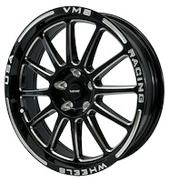 VWBH003 Black Hawk Wheel, Size: 15" x 3.5", Bolt Pattern: 4 x 100 mm & 4 x 4 1/2" (114.3 mm) [Finish: Gloss Black Milled]