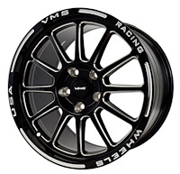 VWBH017 Black Hawk Wheel, Size: 17" x 10", Bolt Pattern: 5 x 4 3/4" (120.65 mm) [Finish: Gloss Black Milled]
