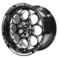 VWMO002 Modulo Wheel, Size: 13" x 8", Bolt Pattern: 4 x 100 mm & 4 x 4 1/2" (114.3 mm) [Finish: Gloss Black Milled]