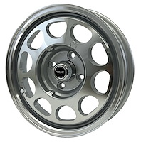 VWPD002 Phone Dial Wheel, Size: 15" x 3.5", Bolt Pattern: 4 x 4 1/4" (107.95 mm) [Finish: Gloss Silver Milled]