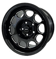 VWPD007 Phone Dial Wheel, Size: 15" x 10", Bolt Pattern: 5 x 4 1/2" (114.3 mm) [Finish: Gloss Black Milled]