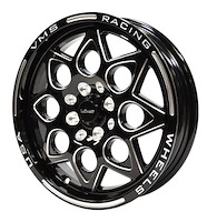 VWRT003 Rocket Wheel, Size: 15" x 3.5", Bolt Pattern: 5 x 100 mm & 5 x 4 1/2" (114.3 mm) [Finish: Gloss Black Milled]