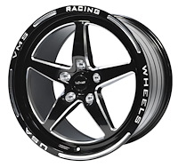 VWST015 V-Star Wheel, Size: 17" x 10", Bolt Pattern: 5 x 4 3/4" (120.65 mm) [Finish: Gloss Black Milled]