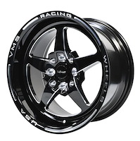 VWST023 V-Star Wheel, Size: 13" x 9", Bolt Pattern: 5 x 100 mm & 5 x 4 1/2" (114.3 mm) [Finish: Gloss Black Milled]