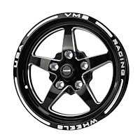 VWST054 V-Star Wheel, Size: 15" x 3.5", Bolt Pattern: 5 x 4 1/2" (114.3 mm) [Finish: Gloss Black Milled]