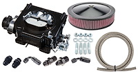 750 cfm Street Demon Carburetor, Fittings & Hose Kit - Black Ceramic Coated Finish