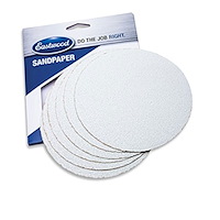 15148 Contour PSA Sandpaper, 6 in. Round, 220-Grit, Set of 6