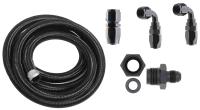 Premium Universal Low-Pressure -6AN Power Steering Hose Kit [5 ft. Nylon Braided Hose]