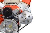 Billet Power Steering Pump and Alternator Bracket Kit for Small Block Chevy with Electric Water Pump