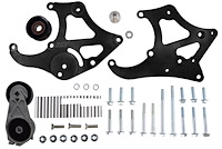 551474-1B Heavy-Duty A/C Compressor Bracket Kit for GM LS Engines w/Corvette Crank Pulley Spacing [Black]