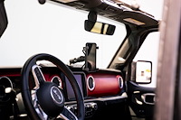 Digital Device Dash Mount for 2018-2025 Jeep Wrangler JL and 2020-2025 Jeep Gladiator JT [Steel, Black Powder Coat]
