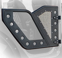 Rear Rock Doors fits Select Jeep Wrangler JL 2/4-Door and Jeep Gladiator JT Models - Black Powder-Coated Finish