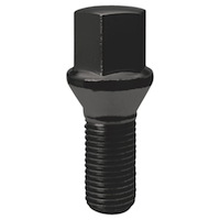 17141BC Lug Bolt, Cone Seat, 17 mm, 14 mm x 1.25, Black, 27 mm