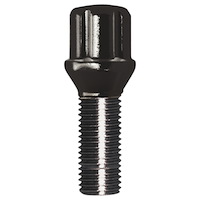 17144SDBC Spline-Lug Bolt, 14 mm x 1.25 40 mm, Black