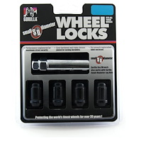 21631BC Small Diameter Lock Acorn Lug Kit, 12 mm x 1.50, Black