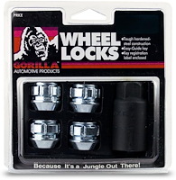 78431N Gorilla Lock Acorn Wheel Lock, OE 12 mm x 1.50, Zinc