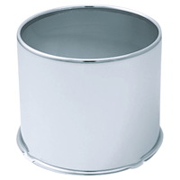 HC204STA Hub Cover, 4.25" I.D., Open-End, Short, Chrome