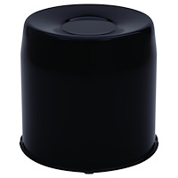 HC211BC Hub Cover, 5.1" I.D., Closed-End, Black
