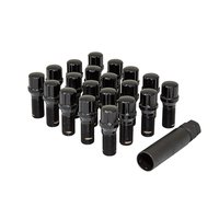 K5BSL-14125X27BGR 5-Lug 14 mm x 1.25 Splne Blt Wheel Installation Kit, w/ Lock, Black, 27 mm