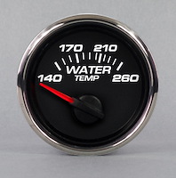01127-91 Performance Series Water Temperature Gauge, Black, 2-1/16 in.