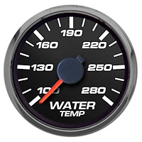 02127-01 Performance Ii Series Water Temperature Gauge, Black