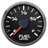 02128-01 Performance Ii Series Fuel Level Gauge, Black