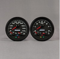 02257-01 Performance Ii Series 2-Gauge Kit, Black, 4-3/8 in.