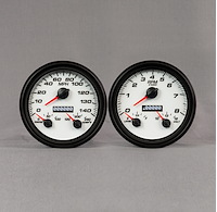 02257-03 Performance Ii Series 2-Gauge Kit, White, 4-3/8 in.