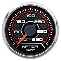 20127-01 CFR Redline Series Water Temperature Gauge, Black