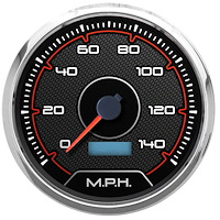 20150-01 CFR Redline Series Programmable Speedometer, Black, 4-3/8 in., 140 Mph