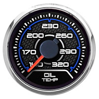 20193-05 CFR Redline Series Oil Temperature Gauge, Blue, 2-1/16 in.
