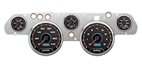 20705-01 CFR Redline Series Direct-Fit Gauge Kit, Ford Mustang 67-68, Black
