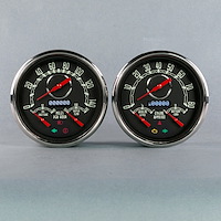 37257-01 Woodward Series 2-Gauge Kit, Black, 4-3/8 in.