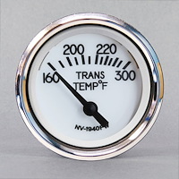 40195-93 1940 Series Transmission Temperature Gauge, White, 2-1/16 in.