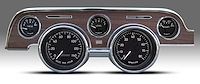 40717-01 1940 Series Direct-Fit Gauge Kit, Ford Mustang 67-68, Black