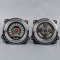 47373-01 Woodward Series Direct-Fit Gauge Kit, Chevy Truck 47-53, Black
