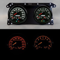 78244-01 Aviator Series Direct-Fit Gauge Kit, 78-90 GM G-Vans, Black